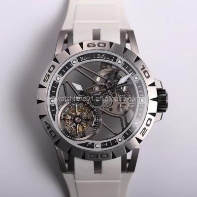 China DIVER Titanium RD Noob Watch Real Tourbillon Roger Tourbillon Movement Diver Watch 72 Hours Power Saving for sale