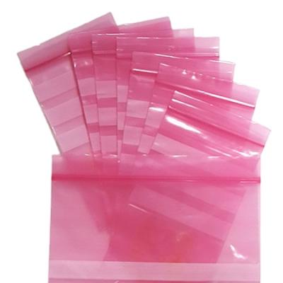 China 2020 Hottest ANTISTATIC LDPE Bags Pink Blue Plastic Zipper Resealable Bags for sale