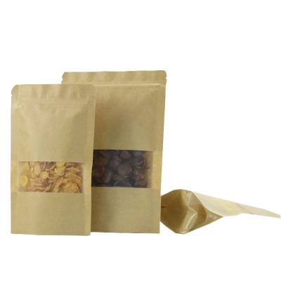 China Moisture Proof Bags And Pouches With Kraft Paper Food Grade Flat Bottom Backing Up Pouch for sale