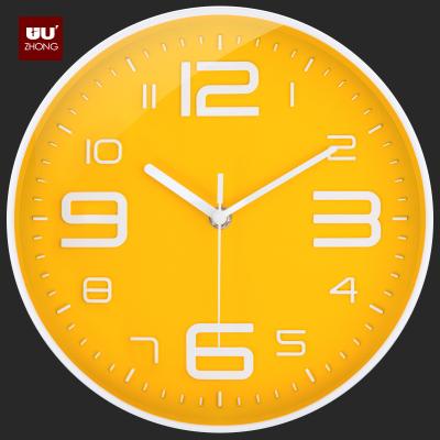 China LUMINOVA New Modern 10 Inch Fashion Home Decoration Saat Quartz 3D Wall Clocks for sale