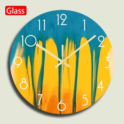 China Best Price Simple Style Decorative Glass Mirror 12 Inch Wall Quartz Clock Modern Antique Living Room Wall Clock for sale