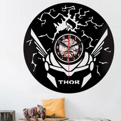 China Antique Style The Thor Style Vinyl Wall Clock Home Decor for sale