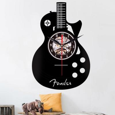 China Antique style guitar lounge decorated with vinyl clock for sale