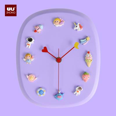 China Antique Style Customized Concrete Cement Table Clock Desk Kids Clock Home Decor for sale