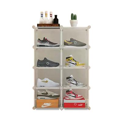 China Supplier Gold Minimalist Home Use Storage Box Shoes Stackable Foldable Plastic for sale