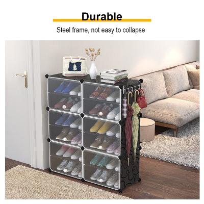 China Good Quality Minimalist Folding Stackable Clear PP Container DIY Drawer Shoe Box Storage Boxes And Trash Cans Sneakers for sale