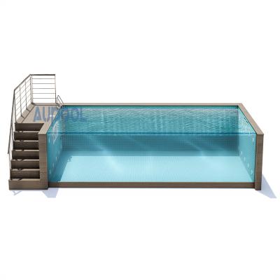 China Easy Install Freestanding Acrylic Endless Swim Tub Outdoor Spa Pool For Villa for sale