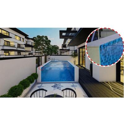 China Easy Install Tech Infinity Heterogeneous Material Splicing Transparent Finished Pool With Acrylic Pool Window for sale