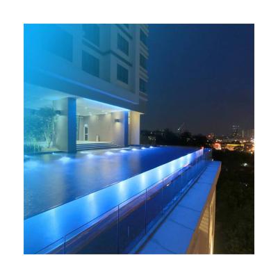 China Easy Install Solutions 120Mm Thick Transparent Clear Infinity Panel Embedded Acrylic Sheet Pool For Floor Balcony for sale