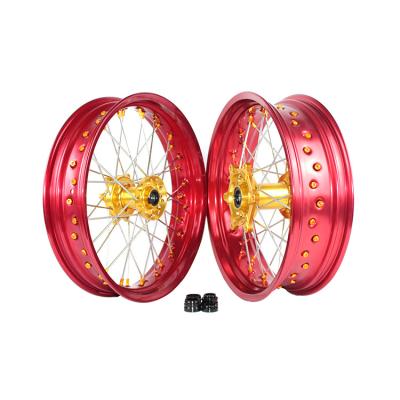 China OEM Type Good Quality Factory Price Motorcycle Wheels Supermoto Wheels Custom Logo for sale