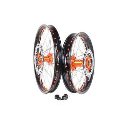 China OEM good hub quality 19 inch front 18 inch rear aluminum alloy motorcycle wheels for SXF450 dirt bikes for sale