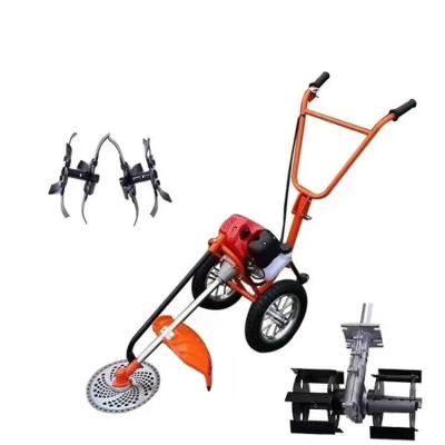 China Farms Gasoline knapsack lawn mowerFour stroke garden agricultural weeding machine for sale