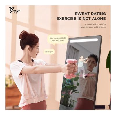 China Interactive Mirror Household Touch Screen Fitness Mirror AI Smart Minimalist Dressing Mirror for sale