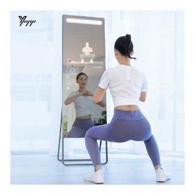 China Touch Screen Minimalist Magic Mirror Exercise Fitness Mirror AI Smart Interactive Mirror for sale