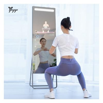 China Minimalist New Design Wireless Phone Control Adapting Dressing Mirror Fitness Mirror Exercise AI Smart Mirror for sale