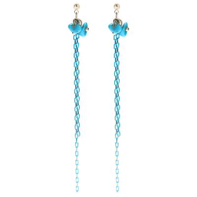 China Fashion Women's Long Punk Rock Style Leaf Chain Tassel Dangling Earrings CLASSIC Design For Women for sale