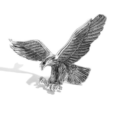 China ALLOY 2020 Fashion Jewelry Wholesale Design Animal Jewelry Crystal Rhinestone Alloy Silver Gold Eagle Brooches For Women And Men for sale