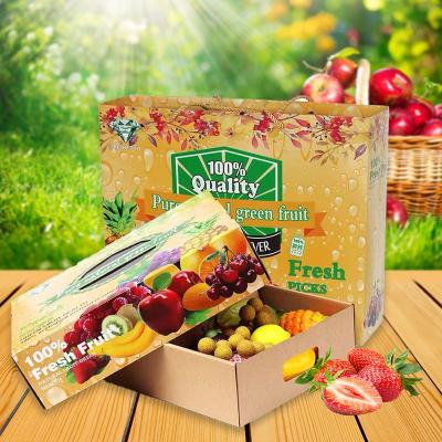 China Recycled Materials Wholesale Factory Producing Customized Fruits Cartons Fruit Box And Vegetable Cardboard Boxes for sale