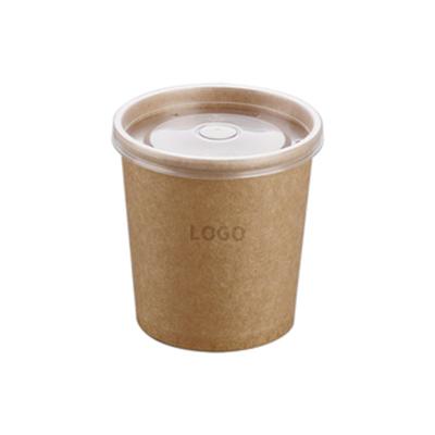 China Eco Friendly Disposable Microwave Kraft Paper Bowl Fast Food Salad Soup Packaging Container for sale