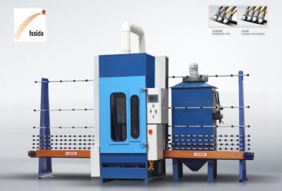 Cina Macchina di sabbiatura verticale di vetro Disegno di colore personalizzato e rapporto di testo meccanico in vendita