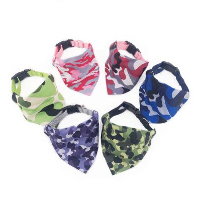 China Personalized Multicolor Adjustable Custom Printed Breathable Dog Scarf Camouflage Bandanas Cooling Collar With High Quality for sale