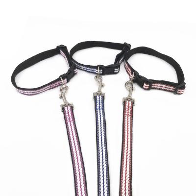 China Padded Pet Products Personalized Luxury Reflective Dog Collars Safety Dog Leash Dog Collars and Leash For Set for sale