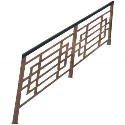 China External Wrought Iron Stair Handrail Banisters And Railings For Commercial Buildings for sale