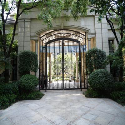 China Entrance Trellis Wrought Iron Metal Gates Door Powder Coating OEM for sale