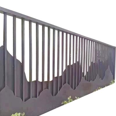 China Infrastructure Two Rail Aluminum Fence Powder Coated Aluminium Balustrade for sale