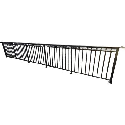 China Beschermende metalen tuin Zwarte Aluminium Veranda Railing hek 12ft Te koop