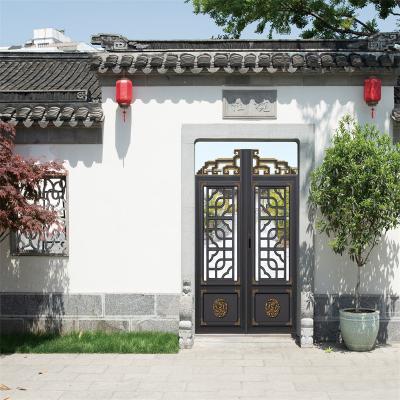 China Automatic Sliding Galvanized Wrought Raw Iron Gates For Courtyard for sale