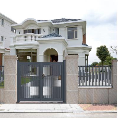 China French Style Sliding Swing Driveway Aluminium Gates Powder Coated For Privacy Protection for sale