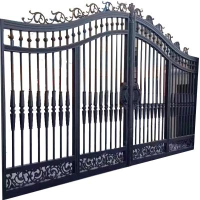 China In Swing Aluminum Wrought Iron Rawt Iron Gates Sliding Door ODM for sale