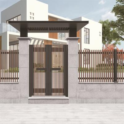 China Pretreatment Double Iron Storm Aluminium Fence Gate For Outdoor Living Space for sale