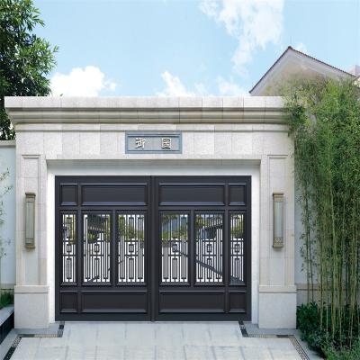 China Smart Profile Cast Aluminium Poort Veiligheidsdeuren Voor Villa Tuin Te koop