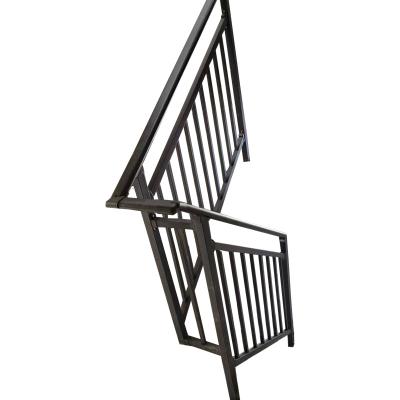 China Galvanized Steel Forged Wrought Iron Guardrail Stair Railing Outdoor System for sale