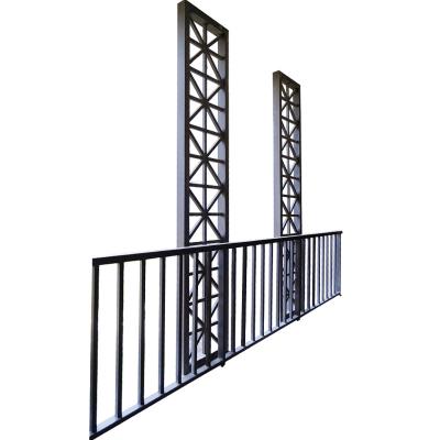 China Assembled Outdoor Wrought Iron Guardrail Balustrade Fences Forging Rawd Iron Railing for sale