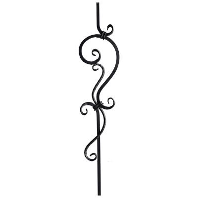 China Vintage Steel Metal Handrail Components Cast Iron Balusters Flower Decorations for sale