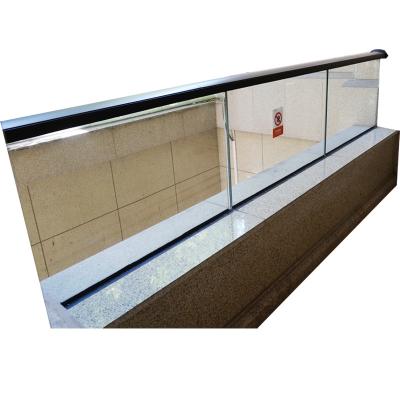 China 6mm 8mm Laminated Glass Aluminum Glass Balcony Railings Balustrade Handrail for sale