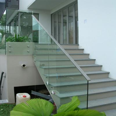 China OEM Security Glass Aluminium Railing Channel U Shape For Courtyard Balcony for sale