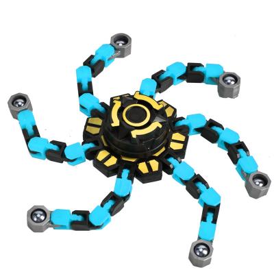 China 2022 fingertip waterproof toy the most popular plastic gyroscope for children rotating toy mechanical gyroscope deformable gyroscope for sale