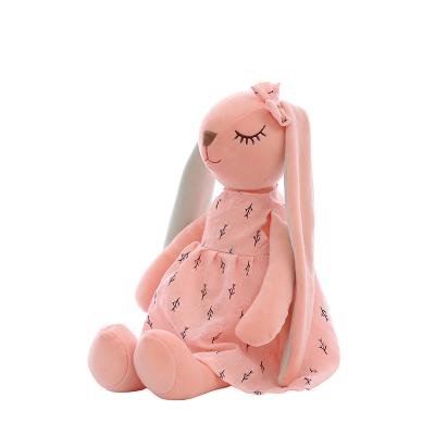 China 2022 Waterproof New Rabbit With Long Ears Long Ears Cute Kawaii Lovely Plush Toy With Skirt Butterfly Toys For Girls And Children for sale