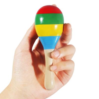 China handmade fiesta wooden maracas modelsMini 2021Hot colorful wooden maracas rattle shakers for party gifts classroom DP12G2 for sale