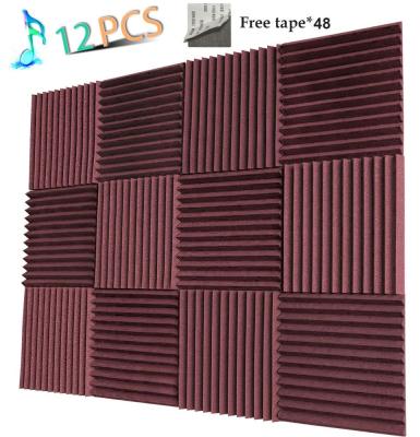 China 12 Pcs Acoustic Panels Studio Foam Sound Proof Panels Noise Damping Studio Music Equipment 12