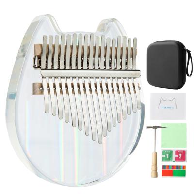 China Musical Instrument 17 Key Thumb Piano Color Kalimba Acrylic Fingers Kalimba With Eva Bag for sale