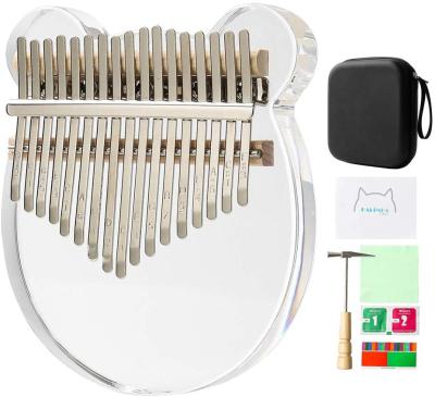 China Musical Instrument Acrylic Piano Kalimba 17 Finger Key Kalimba 17 Key With Eva Bag for sale