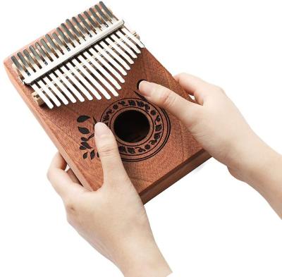 China 17key Kalimba Inch Piano 17 Keys with Instruction and Study Tune Hammer, Mbira Sanza Portable Finger Piano, Gift for Kids Adult Beginn for sale