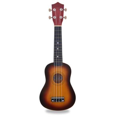 China Soprano Mahogany Ukulele For Beginners 21 Inch Four String Musical Instrument Mini Guitar Ukulele With Bag, Finger Pick String for sale