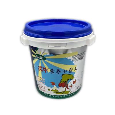 China /eco-friendly sealed 10 liters Indian style block print anti-collision plastic bucket for sale