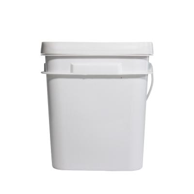 China 20L Food Grade PACKAGING Plastic Square Pail 5 Gallon Square Plastic Pail Drum With Lid for sale